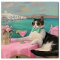 thumbnail image 1 of Kitty Glam Drink in Greece Canvas Print Cats Wall Art by Art Remedy, Gallery Wrapped, 16 x 16, 1 of 6