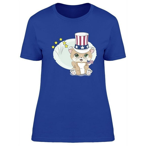Kitty Happy Independence Day Tee Women's -Image by Shutterstock