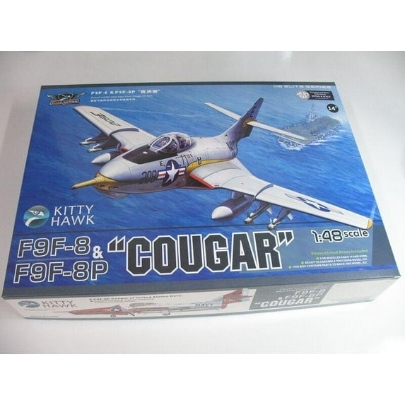 Kitty Hawk 1/48 F9F-8 & F9F-8P Cougar - KH80127 New Model Kit
