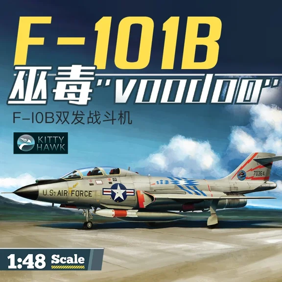 Kitty Hawk Assembled Aircraft Model Kit KH80114 F-101B Fighter 1/48 Scale