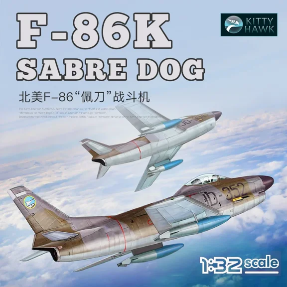 Kitty Hawk Assembled Plastic Aircraft Model Kit KH32008 F-86K "Sabre Dog" Fighter 1/32 Scale