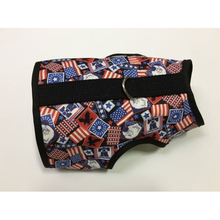 Kitty Holster Cat Harness (Made in USA) Color: Patriot, Size: S/M
