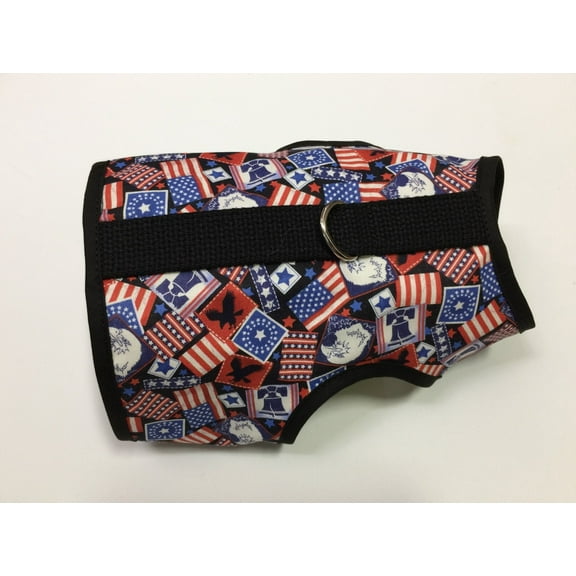 Kitty Holster Cat Harness (Made in USA) Color: Patriot, Size: XL