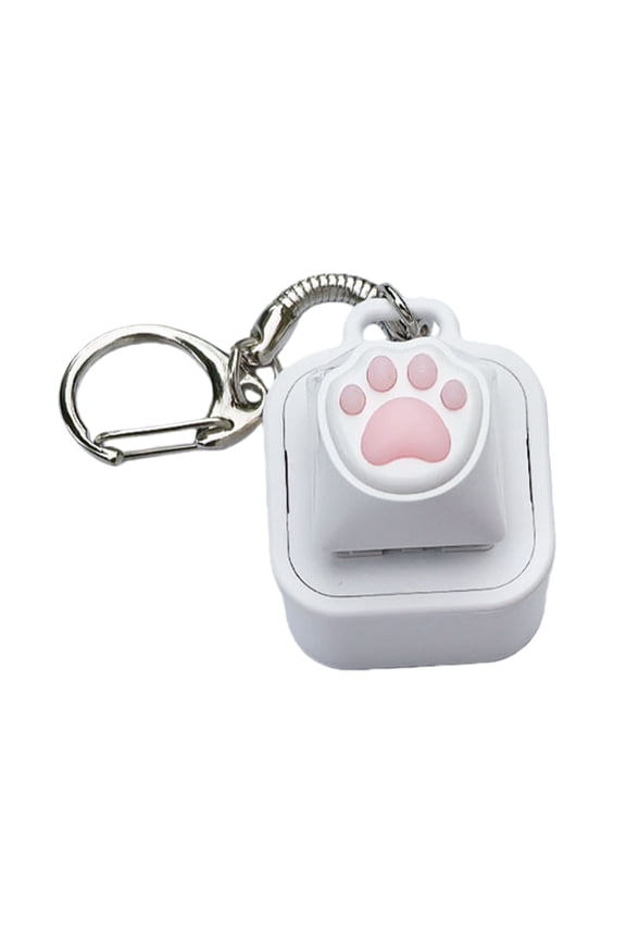 Kitty Keychain Tester Clicks Rechargeable LED Light Meow Sound Keychain Toy