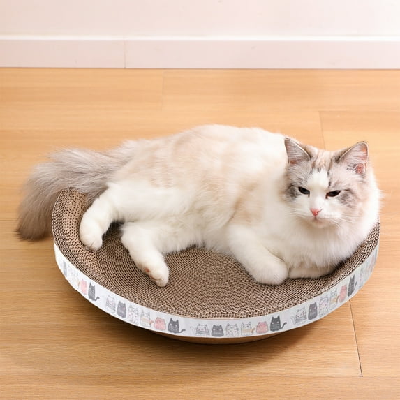 Kitty Kurlz Cat Toy, Large Cat Scratcher Cardboard, Cat Scratcher Bed Scratcher Pad Board Lounge Couch Cats Bowl Shaped Cat Scratching Post Nest for Cats Grinding Claw Furniture Protector