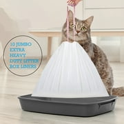 Kitty Litty Disposable Extra Large Drawstring Litter Box Liners, 10 Count