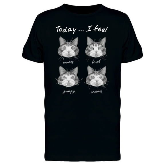 Kitty Moods  T-Shirt Men -Image by Shutterstock, Male 3X-Large