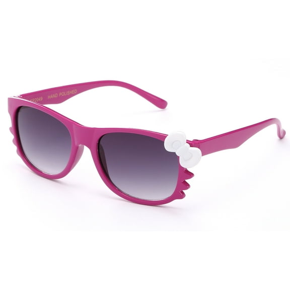 "Kitty"- Newbee Fashion Girls Cute Kitty Hello Cat Whiskers Bow Fashion Sunglasses UV Protection Lead Free (1-6 Years)