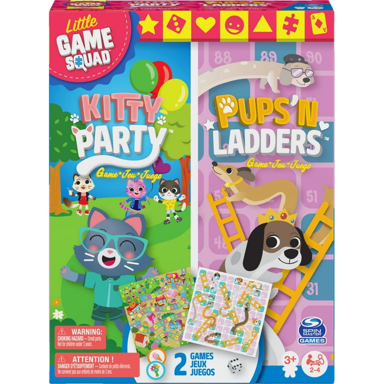 Kitty Party and Pups 'n Ladders Board Games, for Families and Kids