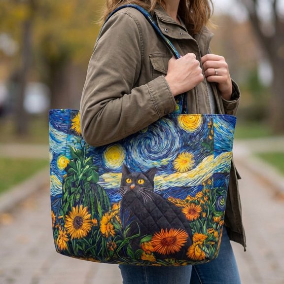 Kitty Patch Quilted Classic Tote Bag