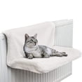 thumbnail image 1 of Kitty Pet Soft Plush Removable Washable Radiator Sofa Hammock Cosy Carrier Cat Hanging Bed WHITE, 1 of 8