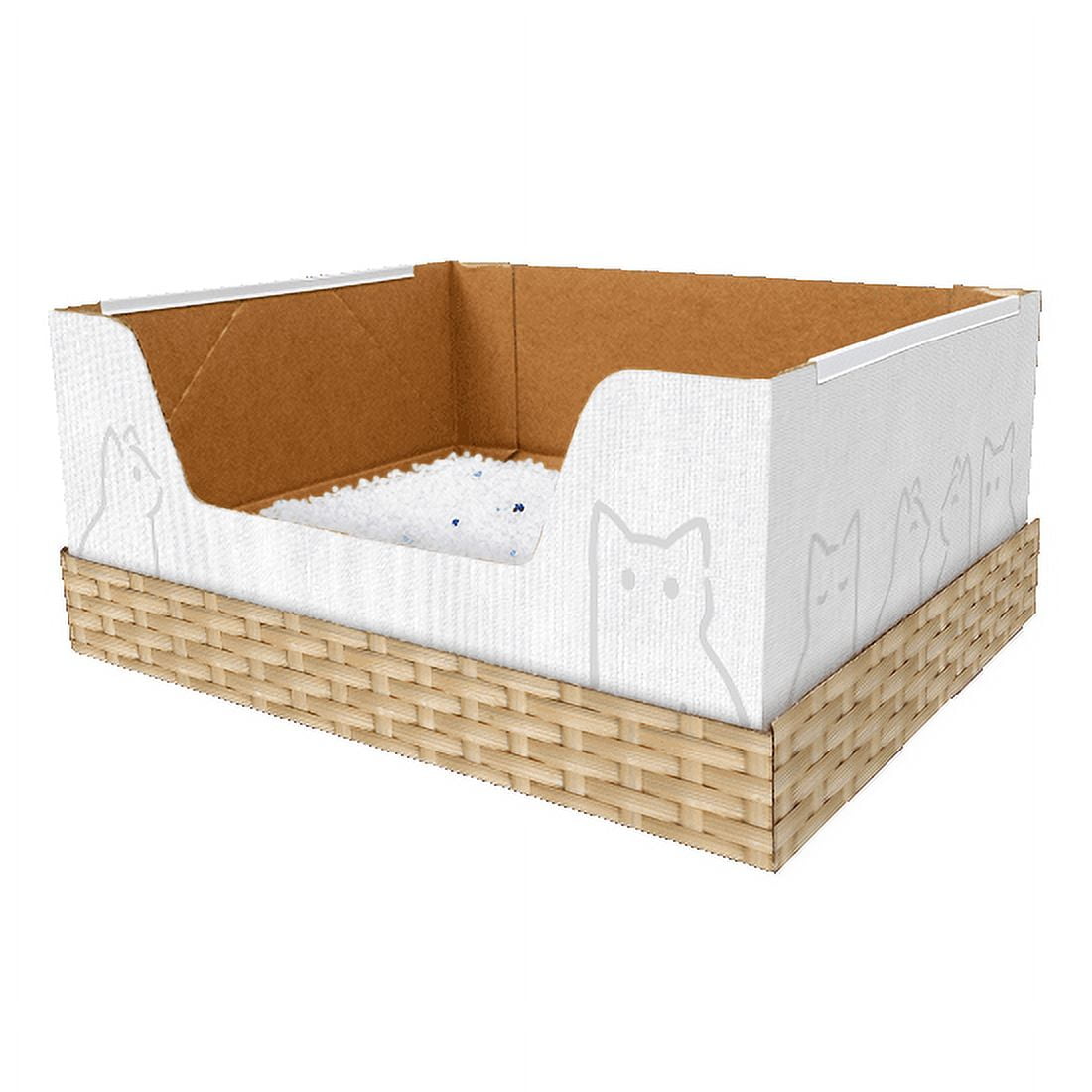 Kitty Poo Club's ExtraLarge Recyclable Cat Litter Box with Silica