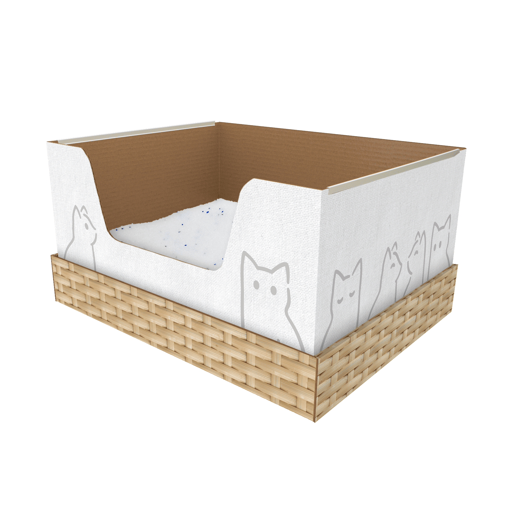 Kitty Poo Club's Large Recyclable Cat Litter Box with FineGrain Silica