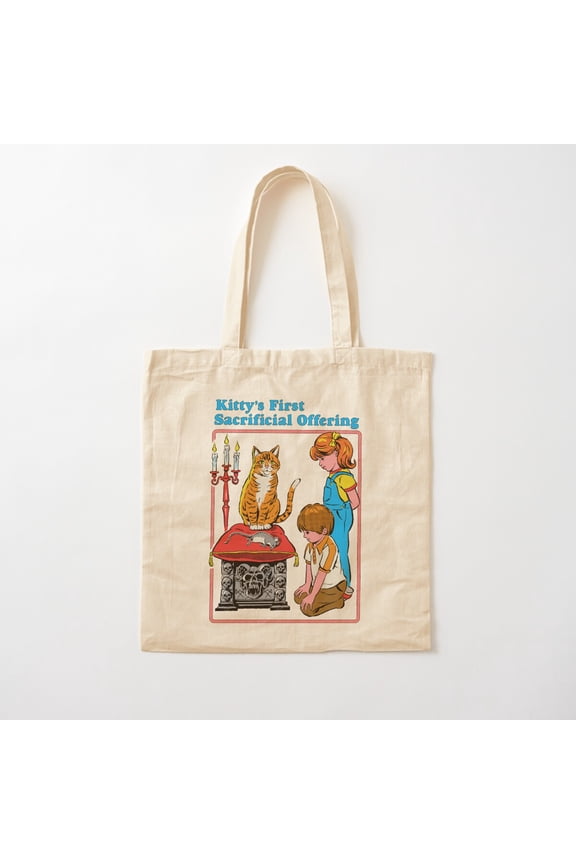 Kitty'S First Offering Canvas Tote Bags, Reusable Shopping Bag