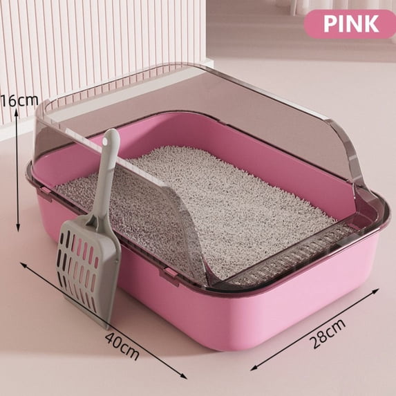 Sand Box 5 Kitty Sandbox Cat Litter Box Semi-enclosed Splashproof Cat Tray Cat ...