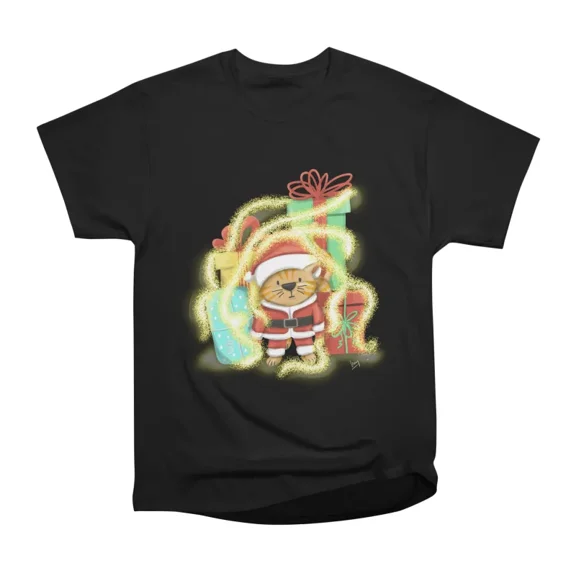 Kitty Santa T-Shirt Tee Gift For Him Merch For Her Apparel For Friend