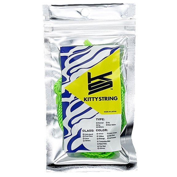 Kitty String First Class Pack of 10 Yo-Yo String - Fat YoYo String (Lime Green)