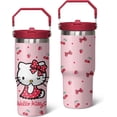 thumbnail image 1 of Kitty Tumbler for Adults Water Bottle 30 Oz Tumbler with Handle and Straw Kitty Cups for Kids Pink Coffee Mug Kitty Stuff Cat Insulated Cup Gifts for Girl Women, 1 of 6