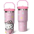 thumbnail image 1 of Kitty Tumbler for Adults Water Bottle 30 Oz Tumbler with Handle and Straw Kitty Cups for Kids Pink Coffee Mug Kitty Stuff Cat Insulated Cup Gifts for Girl Women, 1 of 6