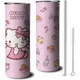 thumbnail image 1 of Kitty Tumbler for Adults Water Bottle Double Wall Kitty Cups for Kids 20 oz Pink Coffee Mug Kitty Stuff Cat Insulated Cup Gifts for Girl Women, 1 of 6