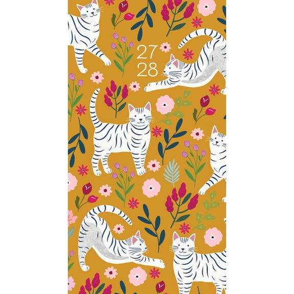 Kitty Vibes 2-Year 2027-28 3.5 X 6.5 Monthly Pocket Planner, (Paperback)