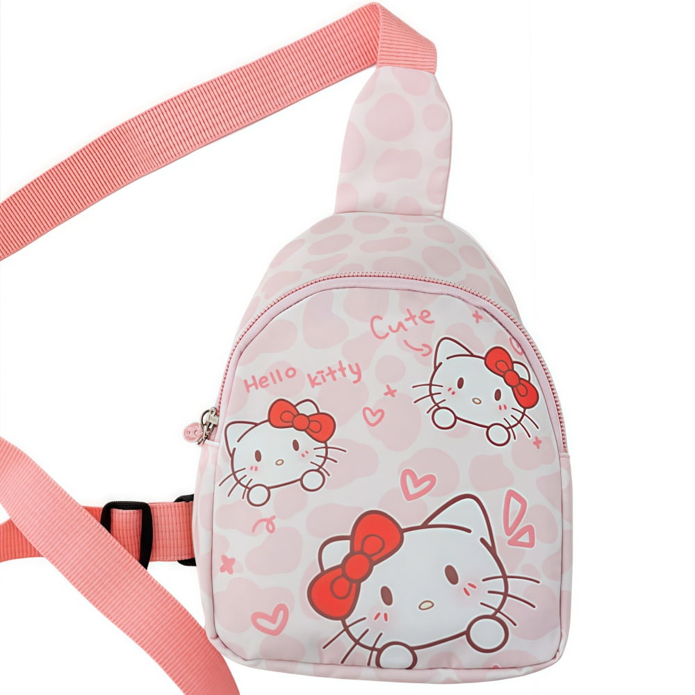 Kitty White Anime Cartoon Cute Coin Crossbody Bag - Mini Chest Pack ...