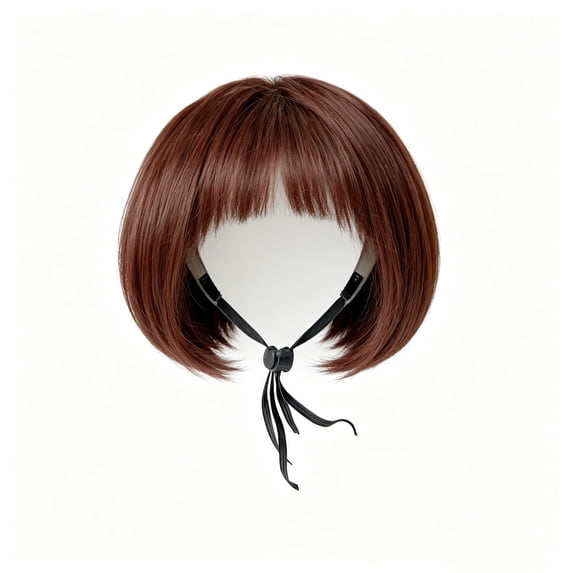 Kitty Wig Bangs Bob Hairstyle Pet Outfit Wig Cute Hairpiece For Felines Small Dogs Party Holiday Dress Up