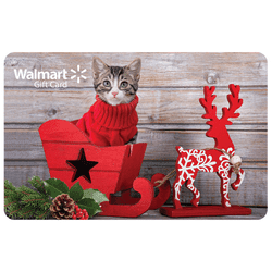Kitty in Sleigh Walmart eGift Card