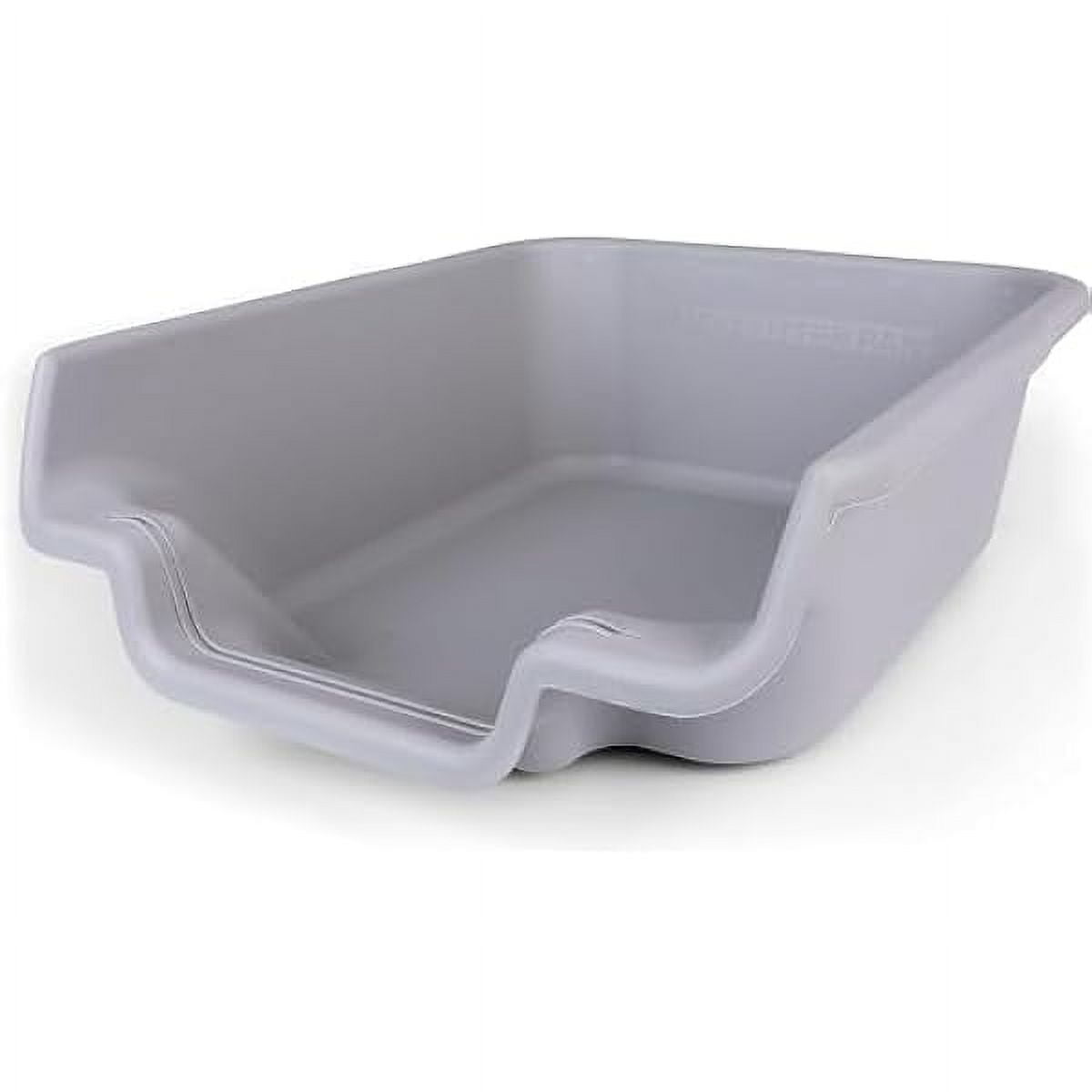 KittyGoHere Senior Cat Litter Box 1 Pack, Jumbo Gray Low Entrance Kitty
