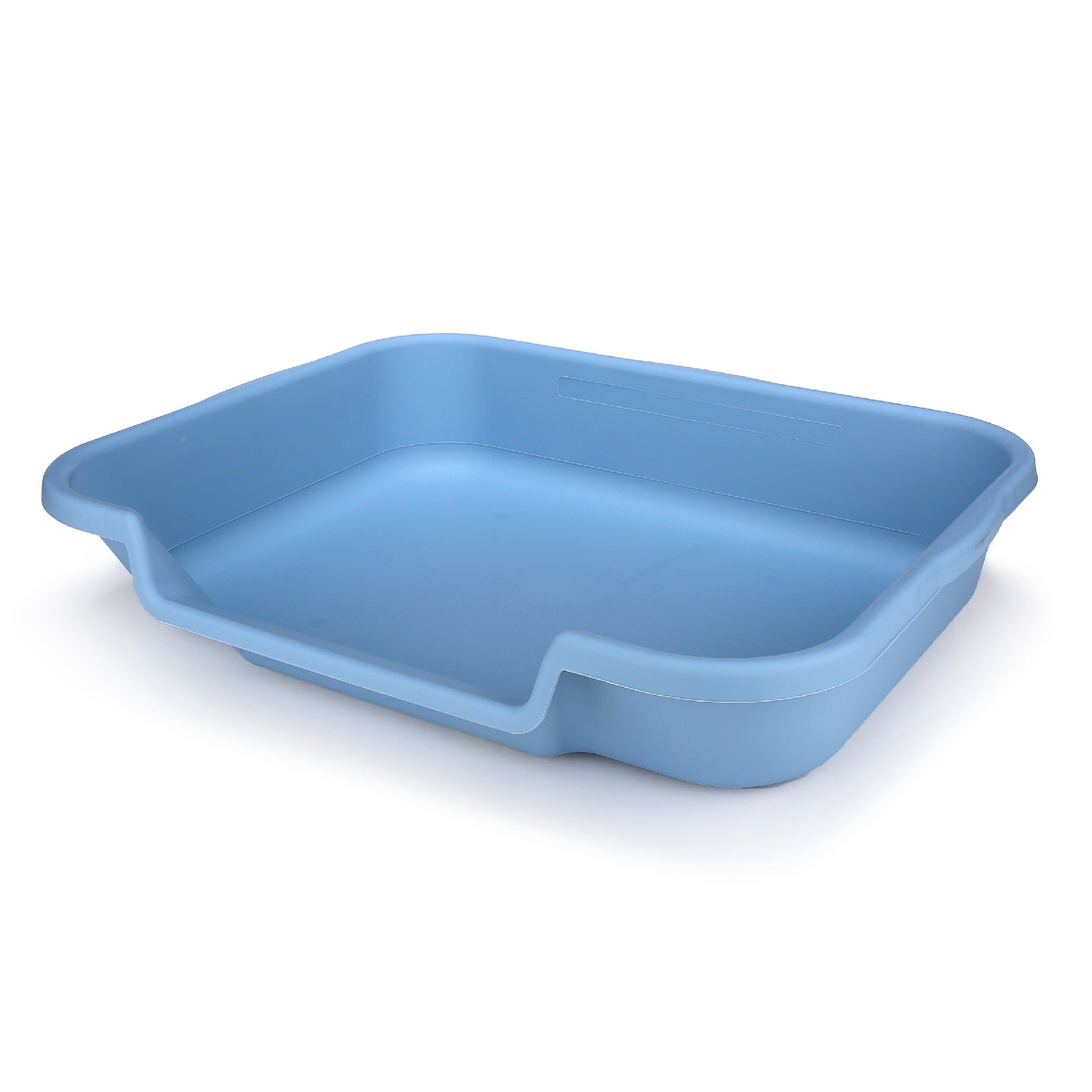 Image showcasing KittyGoHere Senior Cat Litter Box, 1 Large Blue, Low Entry Litter Box ...