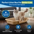 thumbnail image 1 of KittyGoHere Senior Cat Litter Box, Large, Beige (1 Pack), 1 of 7