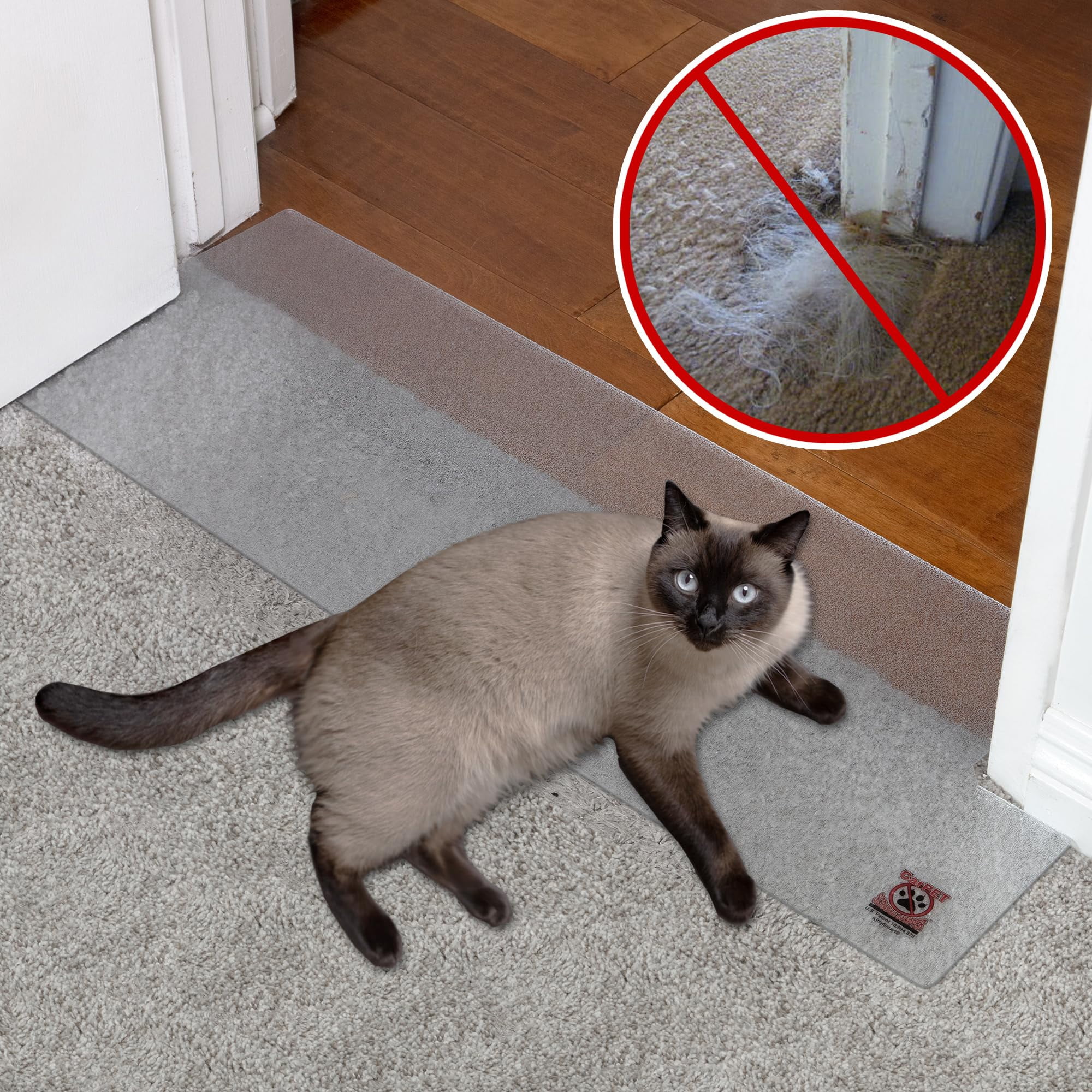 KittySmart Carpet Scratch Stopper Dual Flooring Stop Cats Scratching Carpets at Doorways