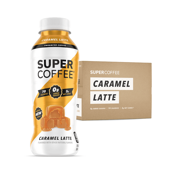 Kitu Super Coffee, Caramel Protein Coffee, 12 fl oz, 12 Bottles