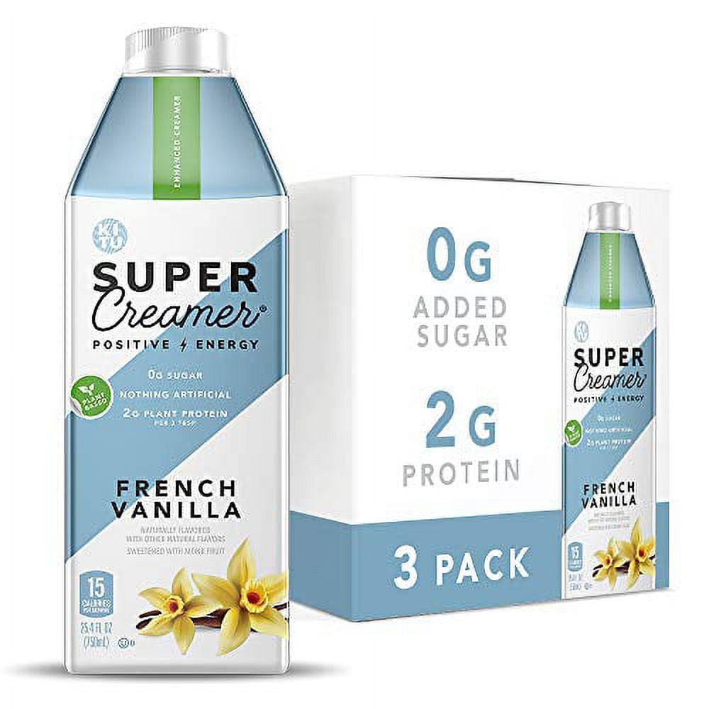 Kitu Super Coffee Creamer, Vegan Coffee Creamer (0G Sugar, 2G Protein, 15 Calories) [French