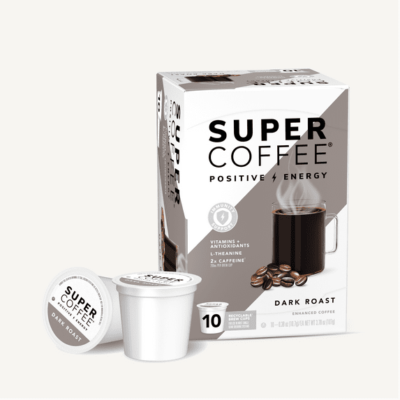 Kitu Super Coffee, Dark Roast Coffee Pods, 10 Pack, K-Cup Compatible