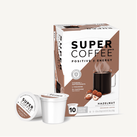 Kitu Super Coffee, Hazelnut Coffee Pods, 10 Pack, K-Cup Compatible