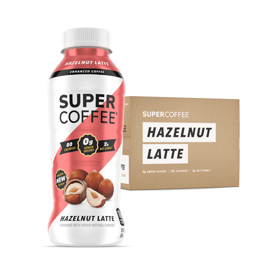 Kitu Super Coffee, Hazelnut Protein Coffee, 12 Pack 12 fl oz