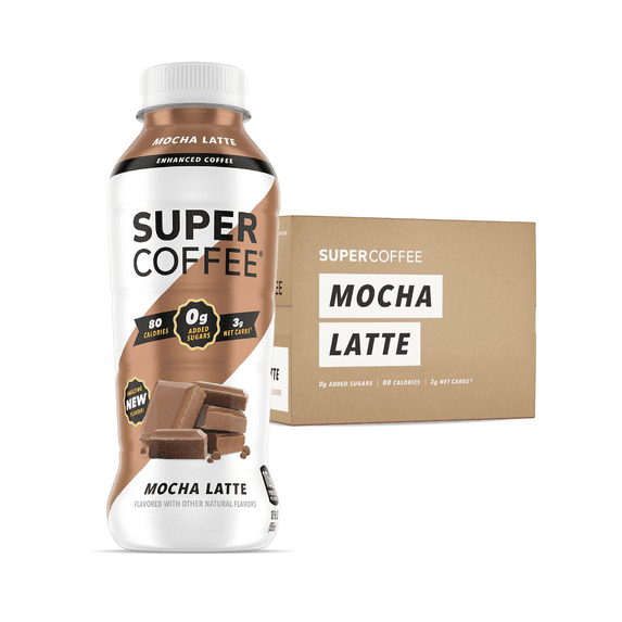 Kitu Super Coffee, Mocha Protein Coffee, 12 Pack, 12 fl oz