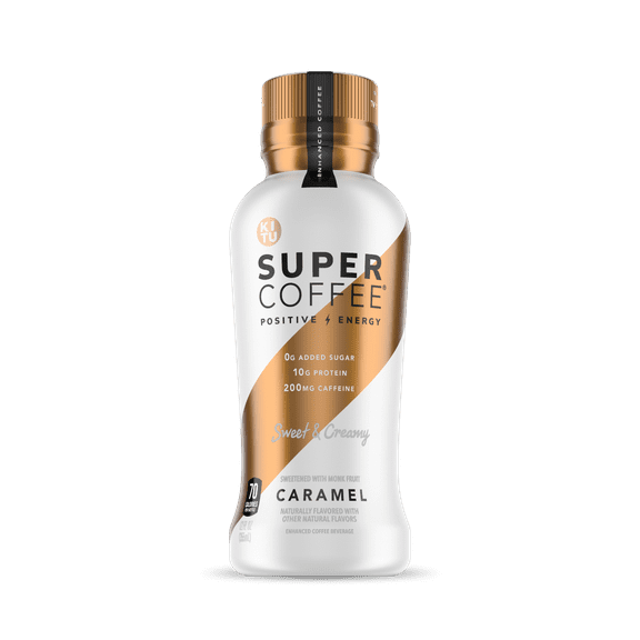 Kitu Super Coffee, SugarFree Keto Coffee (0g Sugar, 10g Protein, 70 Calories) CARAMEL 12 Fl Oz, 12 Pack