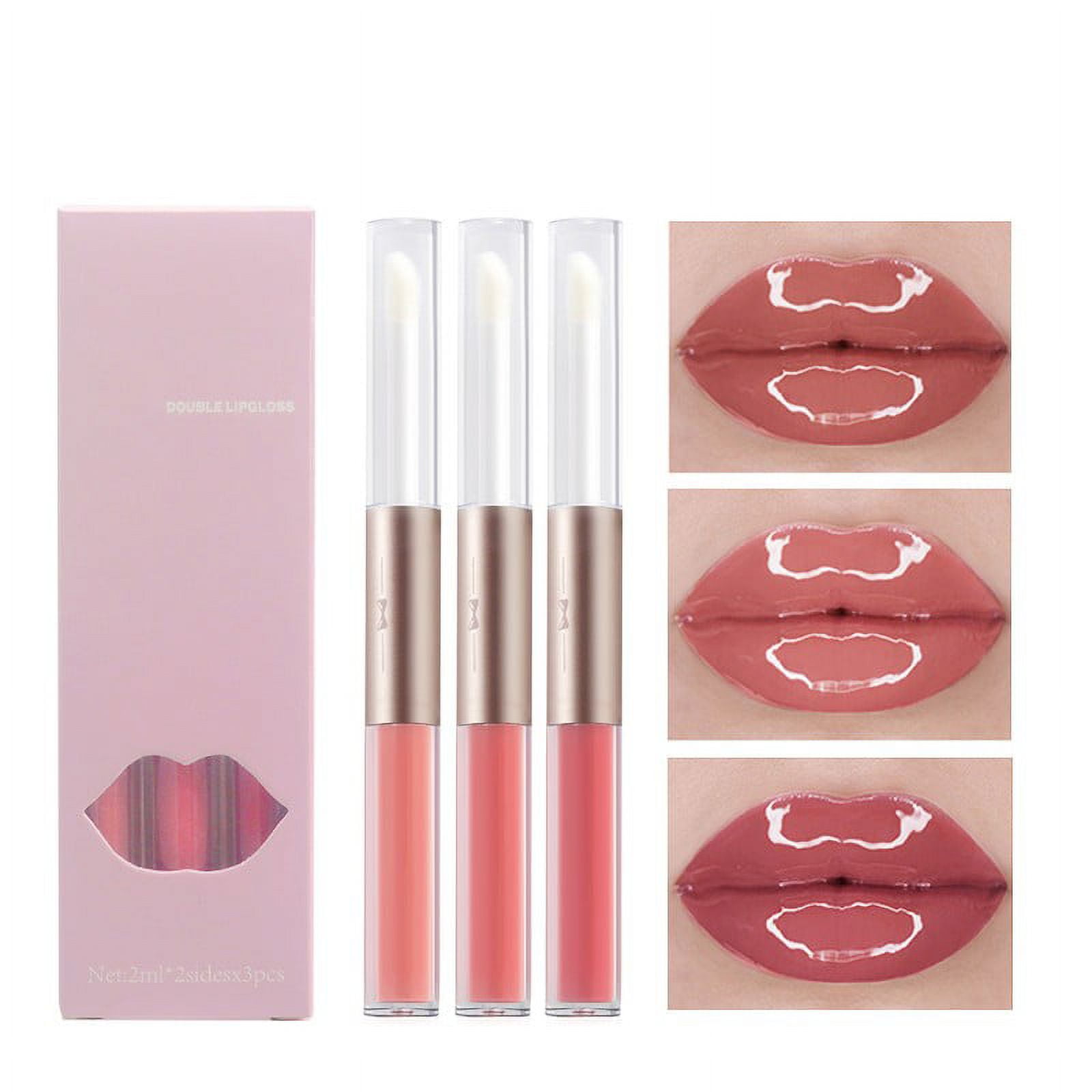 Kiuxbfg Covergirl Lip Stain Double End Lip Gloss Set Non Stick Cup Dual