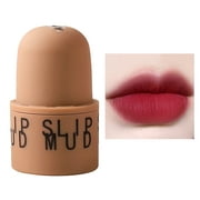 Kiuxbfg Lipstick for Women Matte Lip Gloss, Small Pendant Easy To Carry Non-Stick Lip Glaze Matte Seal Lip Mud