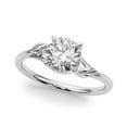 thumbnail image 1 of Kiva Jewel 1.54 Ct Split Shank Engagement Ring - Round Cut Lab Created Diamond Ring - Prong Set 14K White Gold Plated Anniversary Ring - Beautiful Ring for Women - A Perfect Gift for Your Forever, 1 of 5