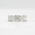 thumbnail image 1 of Kiva Jewel 1.58 Ct Lab Created Diamond Engagement Band - Radiant Cut Ring for Women - 14K White Gold Plated Setting - Exquisite Gift for Birthdays, Anniversaries, Proposals, and Celebrations, 1 of 6