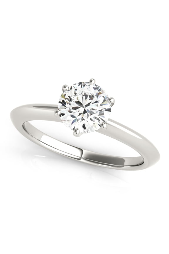 1.66 Ct Lab Created Diamond Engagement Ring for Women - Dazzling Round Cut in 14K White Gold Plated Wedding Ring - Perfect for Anniversaries - A Lasting Memory of Your Love Story