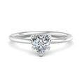 thumbnail image 1 of Kiva Jewel 1.66 Ct Lab Created Diamond Engagement Ring for Women - Stunning Heart Cut in 14K White Gold Plated - Prong Setting - Ideal for Weddings, Anniversaries, and as a Birthday Gift for Her, 1 of 6