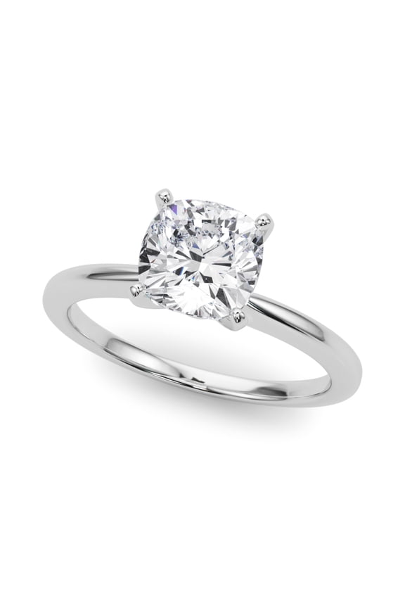 1.77 Ct Cushion Cut Engagement Ring for Women - Lab Created Diamond in 14K White Gold Plated - Gift for Her - Birthday, Anniversary, Proposal - Stunning Prong Set for Lasting Memories