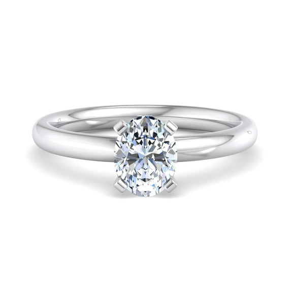 Kiva Jewel 1.77 Ct Oval Cut Engagement Diamond Ring for Women - Lab Created Diamond in 14K White Gold Over Ring - Split Shank Proposal Ring - Wedding Ring for Her - Perfect Anniversary Gift