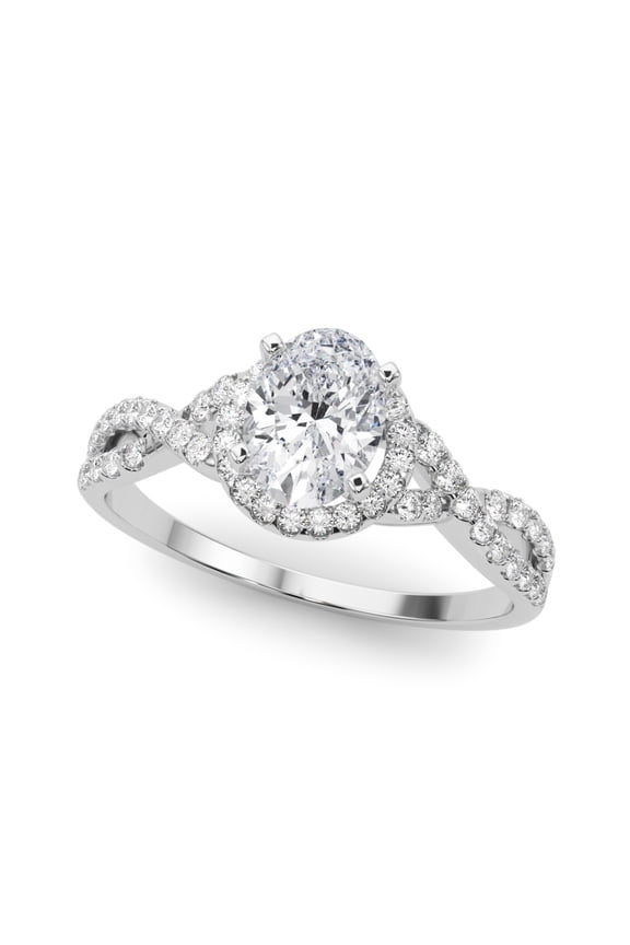 1.77 Ct Oval Cut Lab Created Diamond Ring - 14K White Gold Over Wedding Ring - Radiant Oval Lab Grown Diamond Ring - Women’s Engagement Diamond Ring - Wedding Diamond Ring for Her