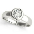 thumbnail image 1 of Kiva Jewel 1.6 Ct Round Cut Lab Created Diamond Ring - 14K White Gold Over Engagement Bezel Set Ring - Lovely Proposal Ring - Memorable Gift for Special Occasions - Jewelry for Her, 1 of 5