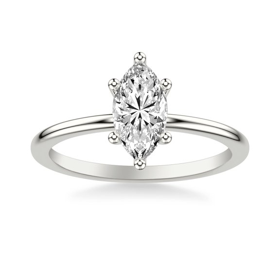 Kiva Jewel 1.7 Ct Marquise Cut Lab Created Diamond Engagement Ring for Women - 14K White Gold Over Ring - Gift for Her - Ladies Forever Exquisite Rings On Clearance - Engagement Ring Jewelry